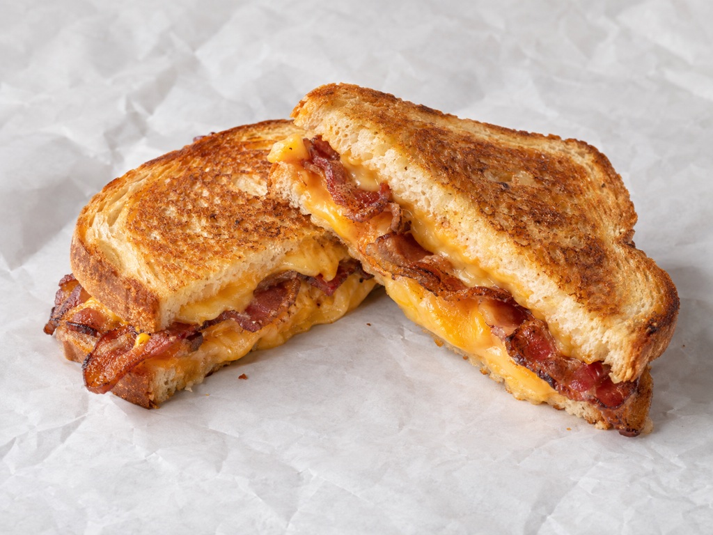 Grilled Cheese w/ Bacon or Ham